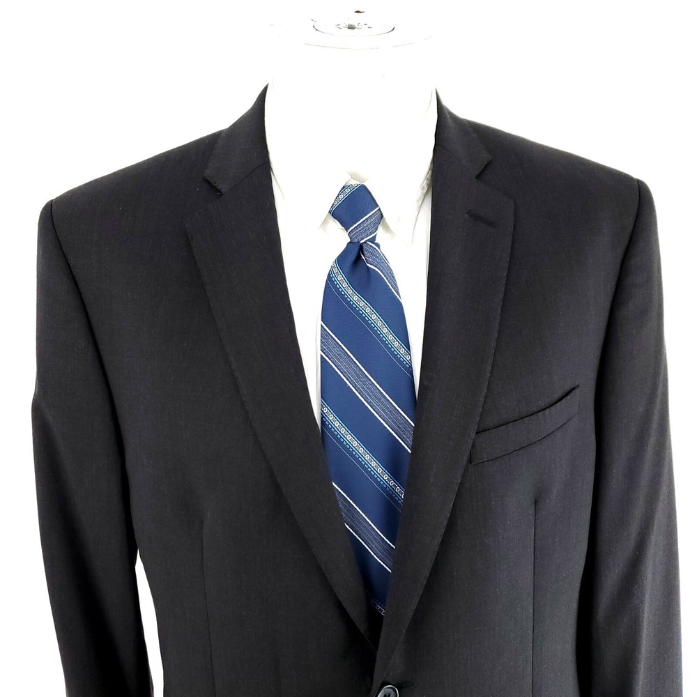 Joseph Abboud Wool 2 Button Blazer 40R Gray
